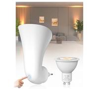 BrightArk Aplique de Pared GU10 Enchufable con Interruptor Táctil, Blanco Cálido 3000K, Lámparas de Pared de Interior para salón, pasillo, dormitorio (Bombilla LED GU10 Incluida)