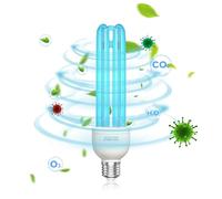 BrightArk Lámpara de Desinfección de Ozono 45W,Lámpara de Desinfección UV E27, Germicida con Luz de Ozono,Perfecta para Escuela,Hotel,Hospital,Laboratorios,Oficina,Cantina