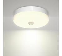 BrightArk Lámpara de Techo LED con Sensor de Movimiento,15W LED Redondo Lampara Panel de Luz de Techo Luz Sensor Blanco Natural 4000K,IP56 Resistente al Agua para Interior/Exterior Baño Garaje Pasillo