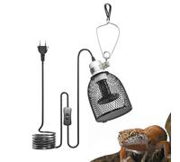 BrightArk Lámpara para Tortugas, Soporte de Lámpara de Calor Para Reptiles con 1 Bombilla de Calor de Cerámica 100W, Portalámparas E27 Terrario Max 160W, AC 230V, Lampara de Calor para Pollitos