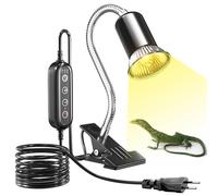 BrightArk Lámpara Térmica para Reptiles, Calentador de terrario con control de temperatura temporizado,(Máximo 200W) Lámpara de calentamiento para tortuga,lagarto,sin bombilla