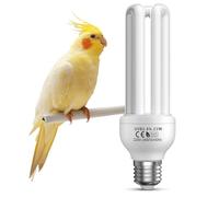 BrightArk UVB 2.4 Lámpara para Pájaros E27, 23W Lámpara Fluorescente Compacta 2.4 UVB Lámpara para Pájaros Bombilla para Pájaros, Loros, Reptiles