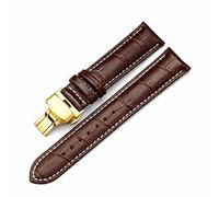 Brightassistant Banda de cuero 14-24mm Doble Haga clic Elástico Strap de hebilla de mariposa, Tipo 4, 20mm