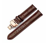 Brightassistant Banda de cuero 14-24mm Doble Haga clic Elástico Strap de hebilla de mariposa, Tipo 7, 16mm