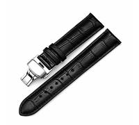 Brightassistant Banda de cuero 14-24mm Doble Haga clic Elástico Strap de hebilla de mariposa, Tipo 8, 14mm