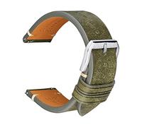 Brightassistant Correa de reloj de cuero con hebilla de mariposa y pasadores de liberación rápida, tipo 21, 19 mm