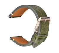 Brightassistant Correa de reloj de cuero con hebilla de mariposa y pasadores de liberación rápida, tipo 19, 21 mm