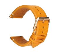 Brightassistant Correa de reloj de cuero con hebilla de mariposa y pasadores de liberación rápida, tipo 24, 24 mm