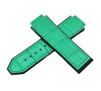 BrightBulb Correa de Reloj de Cuero de 25 X 19 Mm Correa de Reloj Impermeable de Goma para Hombres Accesorios de Reloj para HUB-LOT BIG-BANG FUSIÓN CLÁSICA-verde 1