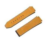 BrightBulb Correa de Reloj de Cuero de 25 X 19 Mm Correa de Reloj Impermeable de Goma para Hombres Accesorios de Reloj para HUB-LOT BIG-BANG FUSIÓN CLÁSICA-Marrón 2