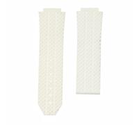 BrightBulb Correa de repuesto para reloj, resistente al agua, de goma, para Hu-b-lot B-i-g B-a-n-g-Blanco 24 x 18mm