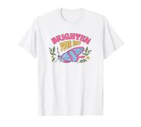 Brighten Your Day - Cita inspiradora de Mariposas Florales Bohemias Camiseta