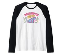 Brighten Your Day - Cita inspiradora de Mariposas Florales Bohemias Camiseta Manga Raglan