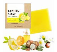 Brightening*Glow Lemon Vitamin C Soap, Orange Vitamin C Glowing Soap, with Tea Tree Oil, Shea Butter, for Face & Body, for Hyperpigmentation, Refreshing and Moisturizing (2 PCS)