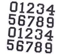 BRIGHTFUFU 2 juegos Pegatinas Autoadhesivas para Números de Camiseta de Fútbol Negro con Marco Adhesivos para Personalizar y Reparar Ropa Números Versátiles para DIY y Reparación