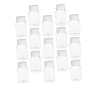 BRIGHTFUFU 22 piezas Botellas Plásticas Transparentes de Boca Ancha para Líquidos Dispensador Versátil para Cosméticos Cuidado Piel y Medicamentos para Viaje y Uso Diario