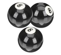 BRIGHTFUFU 3 Bolas de Billar de Resina Negra para Entrenamiento Superficie Lisa y Diseño Creativo, Pack de 3 Piezas para Práctica y Reemplazo en Mesa de Billar