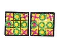 BRIGHTFUFU 3 Juegos Mesa Tres Raya Educativo para Set de Unidades Colores Juguete Interactivo para Desarrollo Cognitivo y Ocio Familiar Color Aleatorio