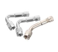 BRIGHTFUFU 3 Piezas Extensor Válvula Inflado Neumático Cobre Resistente Ángulos Adaptador Inflador para Bicicleta Coche Moto Camión