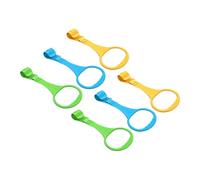 BRIGHTFUFU 6piezas Anillos Colgantes Para Niño Niña Soporte De Baño Para Cuna Ayuda Para Ponerse y Equilibrio Colores Amarillo Azul Verde Fácil Instalación Segura Para Recién Nacido