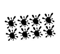 BRIGHTFUFU 8 Pegatinas Adhesivas para Coche Diseño de, Material Pet Negro, Cubre Imperfecciones y Se Adhiere Firmemente para Aplicaciones Automotrices