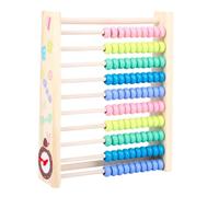 BRIGHTFUFU Abaco de Madera para Calculadora de Colores Tablero Doble Cara para Dibujo y Aprendizaje Matemático Herramienta Didáctica para Cálculo y Desarrollo Cognitivo Infantil