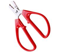 BRIGHTFUFU Abridor de Pistachos Práctico de Acero Inoxidable Mango de Plástico Rojo, Herramienta Multiusos para Pelar Nueces y Piñones, Fácil de Usar y Almacenar