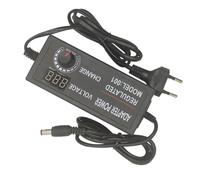 BRIGHTFUFU Adaptador de Corriente Regulable 60w 3-12v 5a con Pantalla Digital para Tira de Luces Led, Fuente de Alimentación Negra de Plástico Ajustable para Uso Electrónico