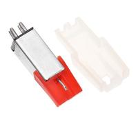 BRIGHTFUFU Aguja de Repuesto para Tocadiscos Fonógrafo Aguja Giratoria de Aluminio Cartucho Magnético Compatible Tocadiscos de Vinilo de Fonógrafo para Audio de Alta Fidelidad Color Rojo