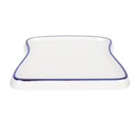 BRIGHTFUFU Bandeja de Cerámica y Fácil de Limpiar Forma de Tostada para Desayuno Resistente al Microondas Adecuado para Celebraciones y Uso Diario Hogar