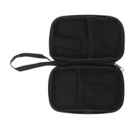 BRIGHTFUFU Bolsa de transporte para glucómetros, estuche organizador para diabéticos, negro, interior dividido, EVA, protección contra golpes y salpicaduras, monitoreo de glucosa en