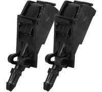 BRIGHTFUFU Boquillas de Repuesto para Lavaparabrisas de Coche, Rociador Ajustable de Plástico Negro, Compatible Parabrisas, Paquete de 2 Piezas para Conducción Segura