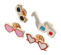 BRIGHTFUFU Broche de Aleación de la Serie Hawái, 4 Piezas, Diseño de Gafas de Sol, Accesorio para Ropa Casual y Decoración de Disfraces Varios estilos