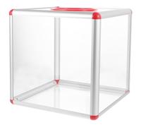 BRIGHTFUFU Caja de Rifa Transparente Acrílico 25 Cm Pequeña para Eventos Empresariales y Fiestas, Urna Electoral Multifuncional para Votación y Sorteos, Contenedor Seguro para Billetes