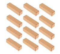 BRIGHTFUFU Cajas De Papel Kraft Para Lápices Labiales, 50 Unidades, Tamaño 2x2x8.5 Cm, Color Kraft Natural, Caja De Embalaje Diy Para Cosméticos, Almacenaje Portátil Para Viajes y Uso Diario