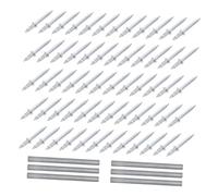 BRIGHTFUFU Clavos de Doble Cabeza Acero al Carbono 600 Piezas Clavo de Instalación de Moldura sin Costuras Plata , Resistentes al Óxido , Fijación Rápida para Zócalo para Rodapiés , Paneles