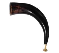 BRIGHTFUFU Cuerno Vikingo Natural de Buey para Cosplay de Pirata y Halloween, Ligero Excelente Proyección, Adecuado para Celebraciones al Aire Libre y Actuaciones en Escenario