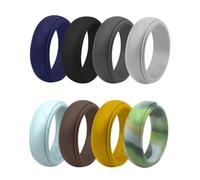 BRIGHTFUFU Deportivos de Flexibles para Dedos, 8 Colores Combinados, Banda de Resistente al Agua, Uso al Aire Libre en Deportes y Actividades Físicas, Talla 8