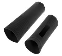 BRIGHTFUFU Funda Antideslizante de Silicona para Micrófono Inalámbrico, Protección Antivibración para Mango de Micrófono de Mano, Color Negro, Compatible Varios Modelos, Adecuado para Ktv