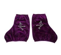 BRIGHTFUFU Fundas Elásticas para Botas de Patines de Hielo, Funda Lavable Resistente al Desgaste, Color Morado, Talla S, Protección para Patinaje Artístico y Hockey sobre Hielo, 1 Par