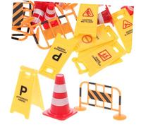 BRIGHTFUFU Juguetes de Señales de Tráfico y Barricadas Artificiales para Juguetes de Cognición para Educación Temprana y Desarrollo de Habilidades Motoras