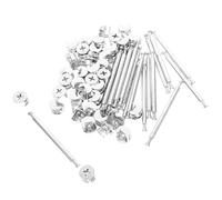 BRIGHTFUFU Kit de Conexión de Muebles Doble Tornillo y Rueda Excéntrica para Armarios, 20 Piezas, Doble Cabeza, Compatible Muebles de Baño y Cocina