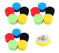 BRIGHTFUFU Kit de Esponjas para Pulir Coches 16 Piezas 2 Pulgadas, Almohadillas de Pulido Automotriz para Lijar, Encerar y Sellar, Esponjas Pulidoras para Bujes, Uso en Mantenimiento