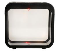 BRIGHTFUFU Mini Pecera Pequeña con Luz Led, Caja de Cría para Peces, Acuario de Plástico Desmontable Adecuado para Dormitorio o Porche, Fácil de Almacenar