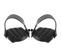 BRIGHTFUFU Pedales para Bicicleta Estática 9/16 PP con Cojinetes, 2 Piezas con Correas Ajustables, Accesorios de Repuesto para Ciclismo Indoor y Entrenamiento Fitness