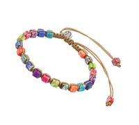 BRIGHTFUFU Pulsera de Piedra Jaspe 7 Centros Energéticos, Rosario para Yoga y Meditación, Accesorio Elegante y No Fácil de Romper para Mujer