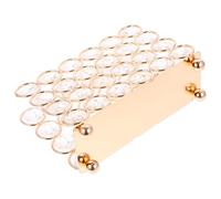 BRIGHTFUFU Servilletero Vertical Moderno Cuadrado de Hierro y Cristal Dorado, Dispensador Estable para Pañuelos de Papel, Soporte de Servilletas para Mesa en Cocina y Comedor