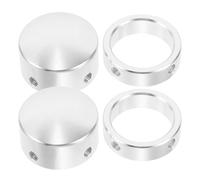 BRIGHTFUFU Tapa del Extremo Redonda para Equipos de Fitness en Aleación de Aluminio, Diseño y Precisión para Accesorios de Entrenamiento de Fuerza, 2 Juegos Plata