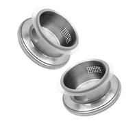 BRIGHTFUFU Tapas de Jarras de Acero Inoxidable Agujeros, 2 Piezas, Diseño Moderno y Fácil de Limpiar, Ideales para Cubrir Jarra de Agua Fría y Filtrar Infusiones