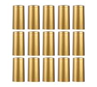 BRIGHTFUFU Tapones Retráctiles para Mantener Vino Fresco Dorados para Botellas de Vino 50 con Boca Estándar, Sellador Hermético de Pvc en Casa o Bar